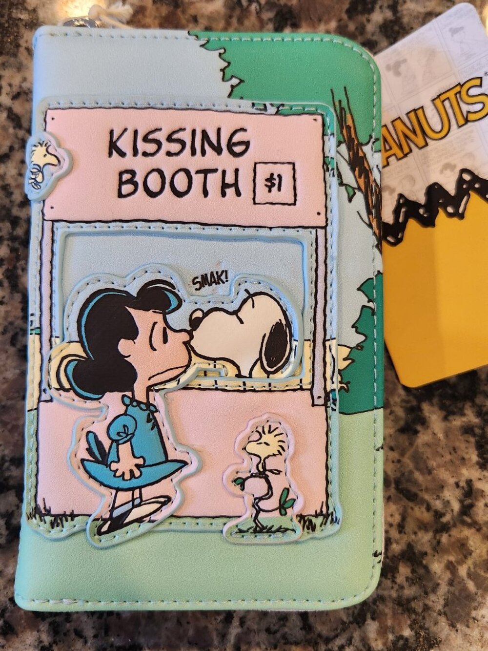 Loungefly Peanuts Lucy Kissing Booth Wallet